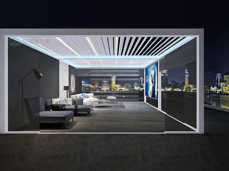 城市夜景百葉陽光房